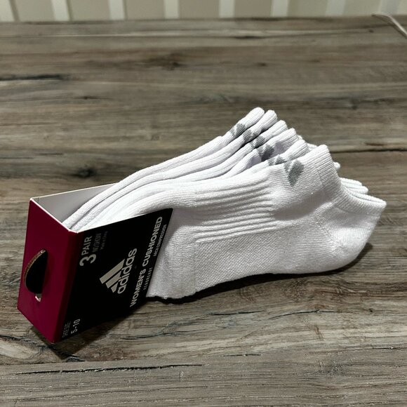 Adidas Women's 3-Pack Classic Cushioned No Show Socks | Size 5-10 - Picture 3 of 3